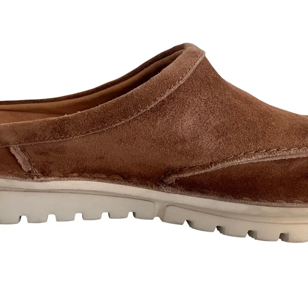 Vionic Mens Uptown Clog Tan Suede Slip On Mules Comfort Shoes Casual Preppy 8